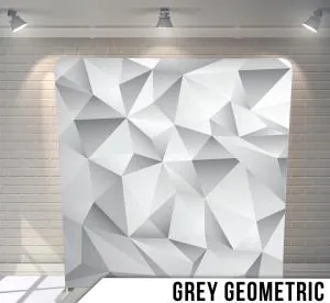 Grey Geometric photo booth backdrop