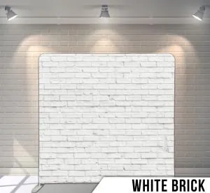 White Brick photo booth backdrop