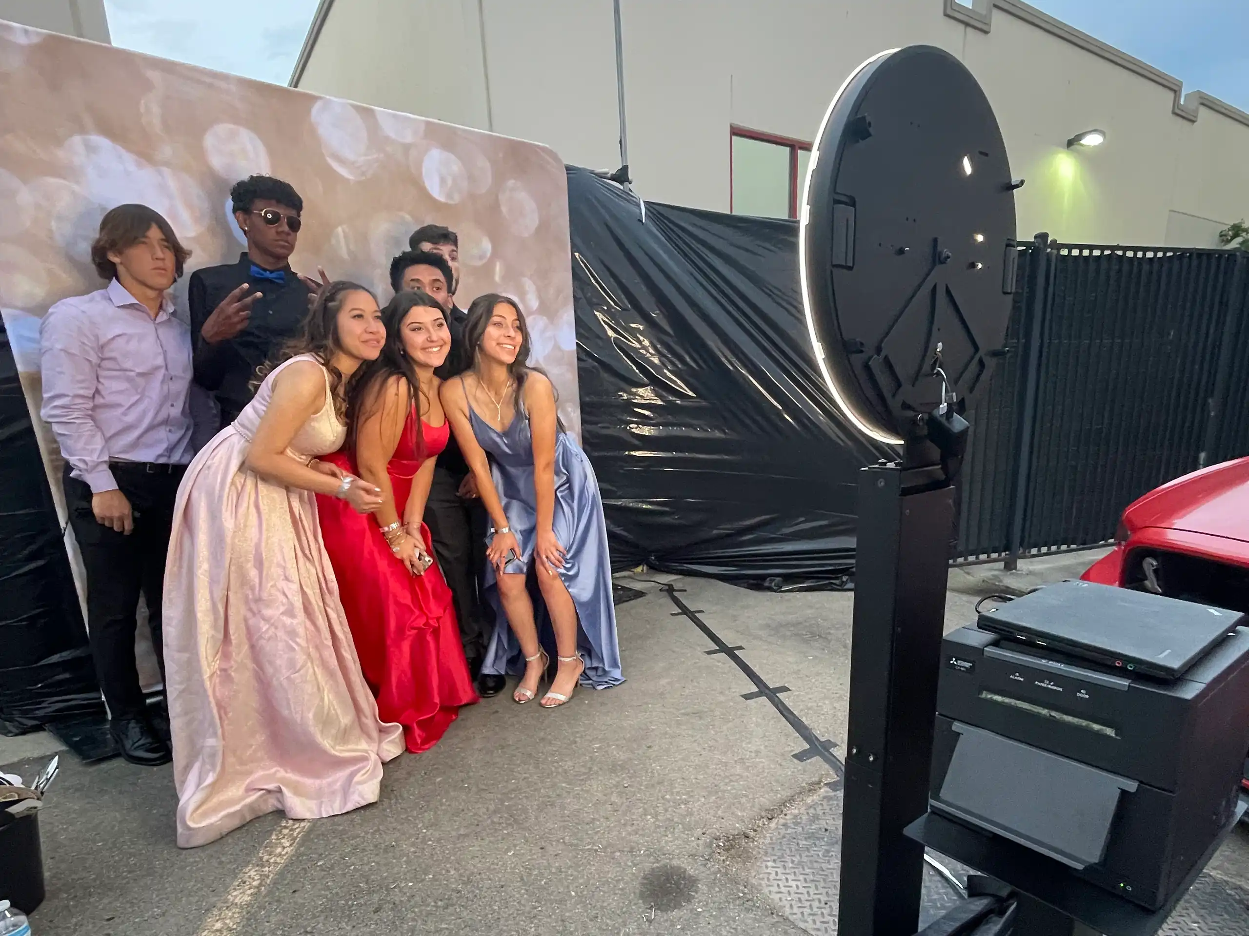 Guests enjoying the photo booth at a Northern California event